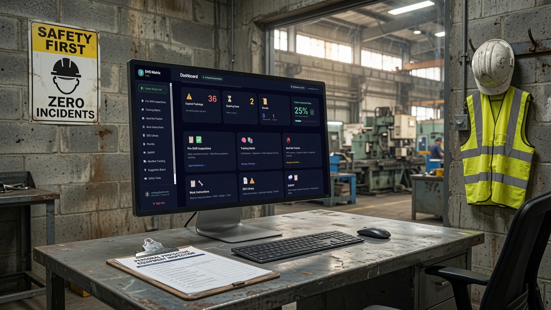 EHS Matrix Pro Dashboard